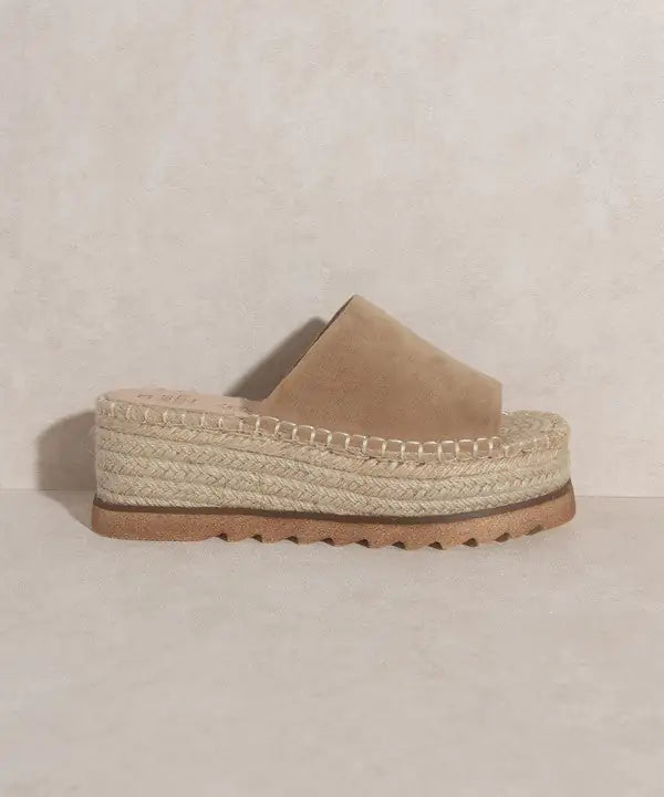 Espadrille Platform Slide - Chic Comfort Sandals