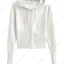 Ensemble de Haut Court à Capuche Tricoté Chic et Pantalons