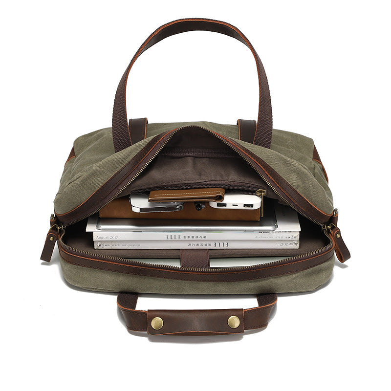 Maletín de Viaje Vintage para Hombre en Lona Encera
