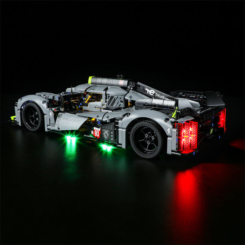 Éclairage LED compatible LEGO pour la voiture de sport hybride Peugeot 9X8