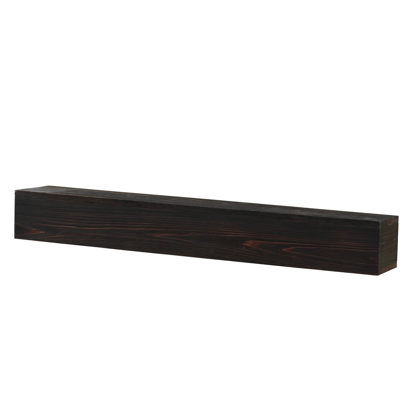 72" Rustic Wood Fireplace Mantel - Wall-Mounted Floating Shelf
