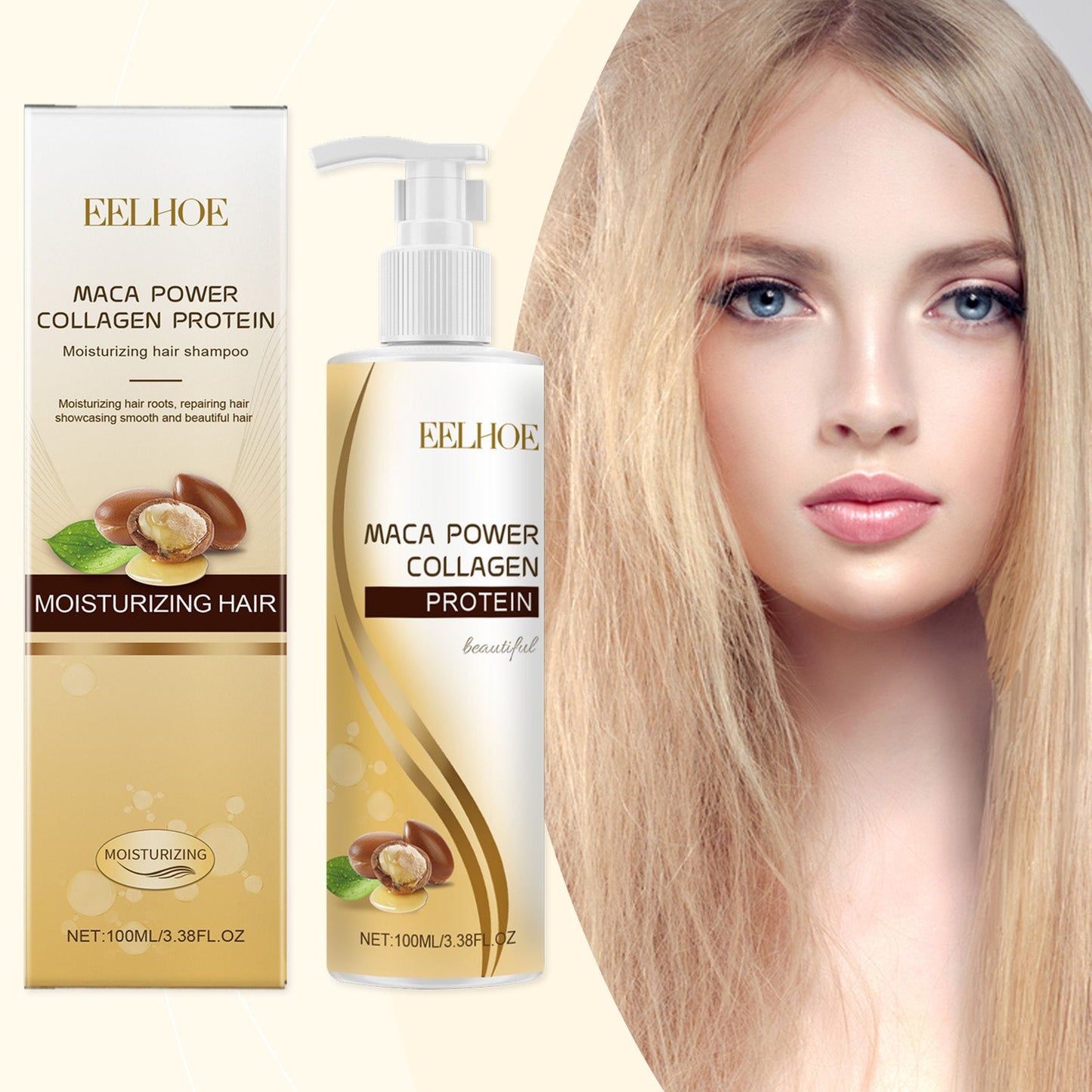 Collagen Volumizing Shampoo Gently And Deeply Nourishes And Repairs Clean, Smooth And Frizzy Hair - Korvel