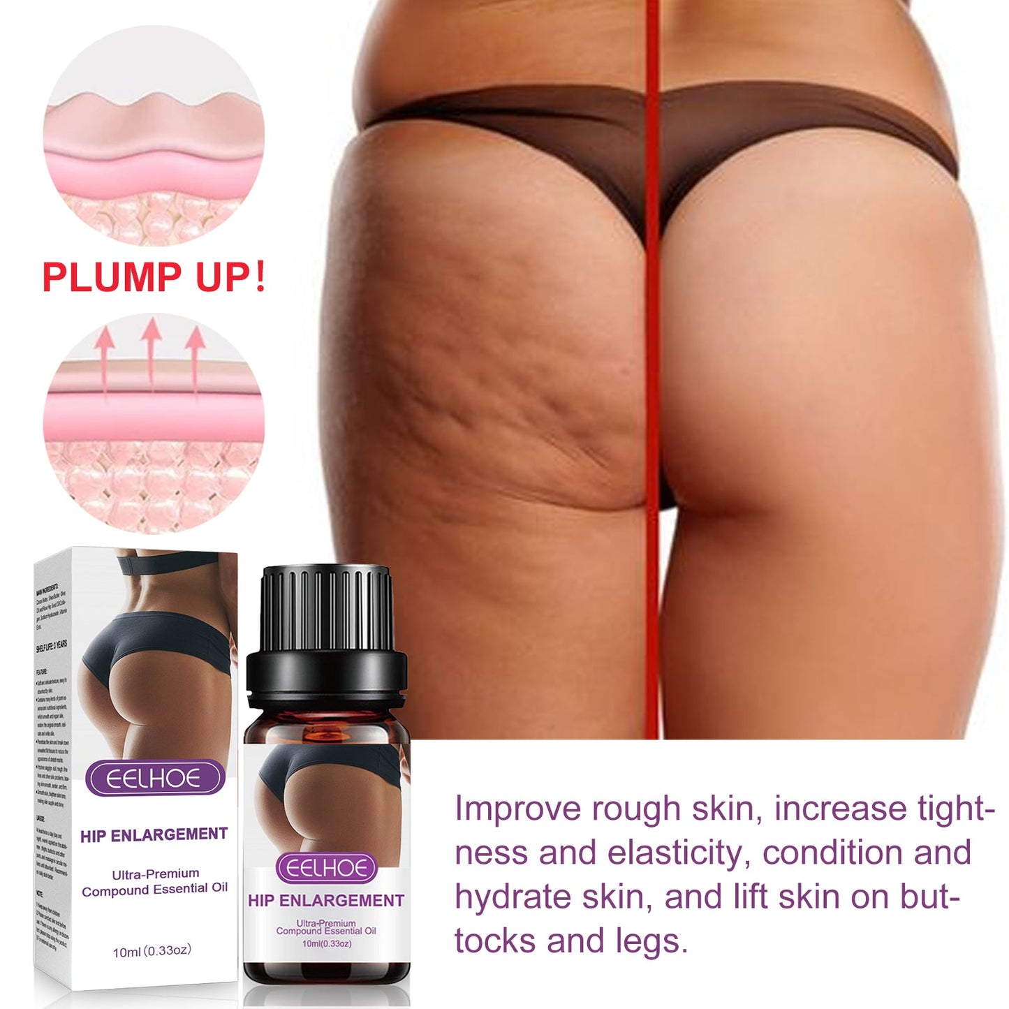 Butt Lift Essential Oil, Firming Butt Lift Body Shaping Massage Essential Oil - Korvel