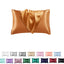 Simulation silk solid color polyester pillowcase envelope pillow pillow cases pillow pair multi-color - Korvel