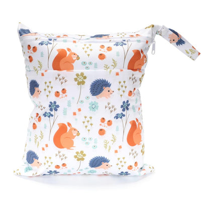 [Sigzagor]Wet Dry Bag With Two Zippered For Baby Diapers Nappies Waterproof Reusable 36cmx29cm - Korvel