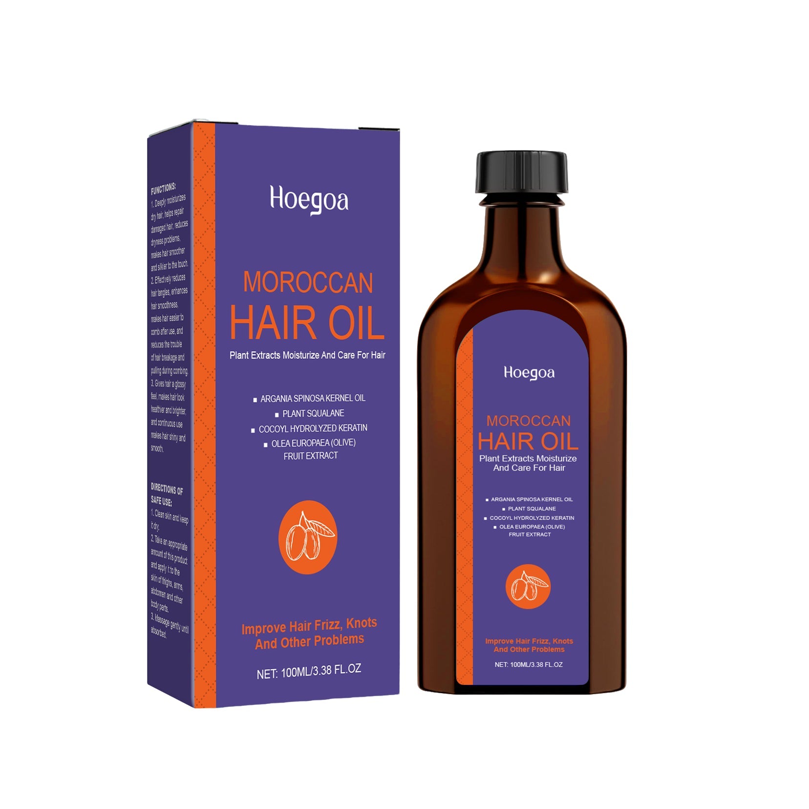 Morocco Hair Care Essential Oil Nourishes Moisturizing Hair Care Supple Essence Improves Dryness And Tangles - Korvel