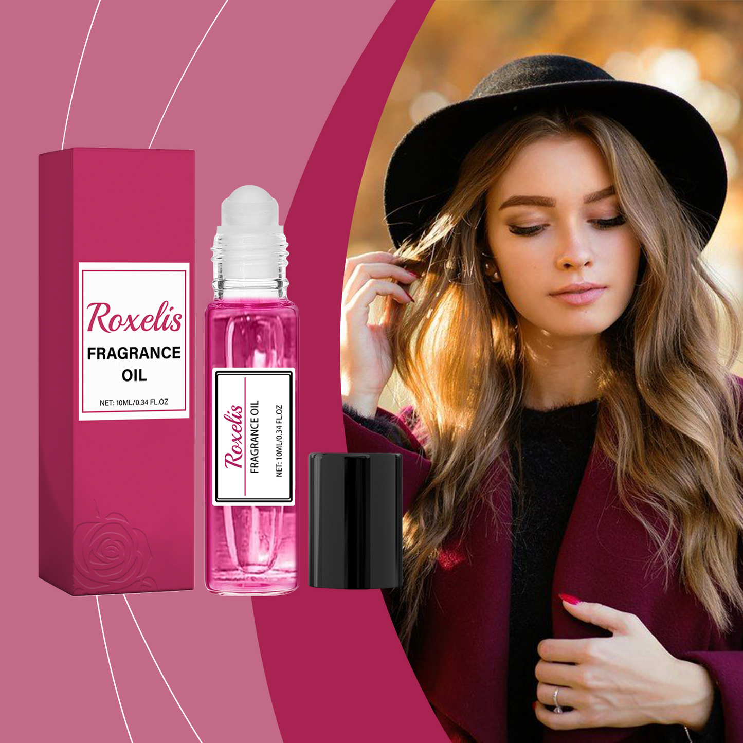 Women's Roll-On Perfume Rose Wrist And Neck With Fragrance Portable Portable Fresh Niche Fragrance Perfume - Korvel