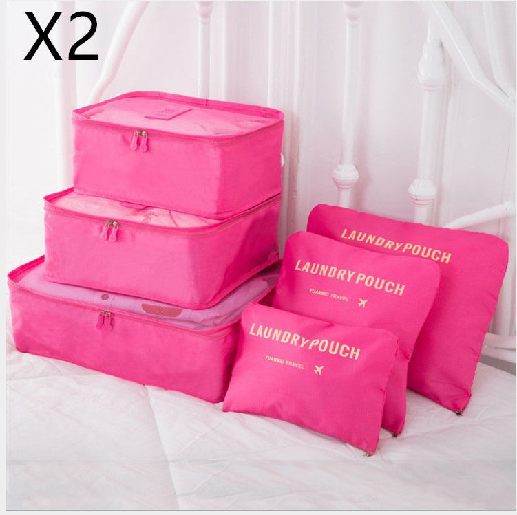 6-Piece Travel Storage Bag Set for Organized Packing
