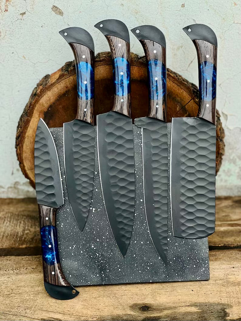 Exquisite Handmade Damascus Steel Chef Knife Set – Ideal Gift for Weddings & Special Occasions - Korvel
