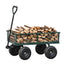 Wagon Cart Garden cart trucks make it easier to transport firewood (green) - Korvel