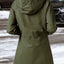 Manteau Trench à Capuche Grande Taille avec Cordon de Serrage