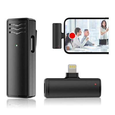 Wireless lavalier microphone for live recording intelligent noise reduction multifunctional portable small microphone - Korvel