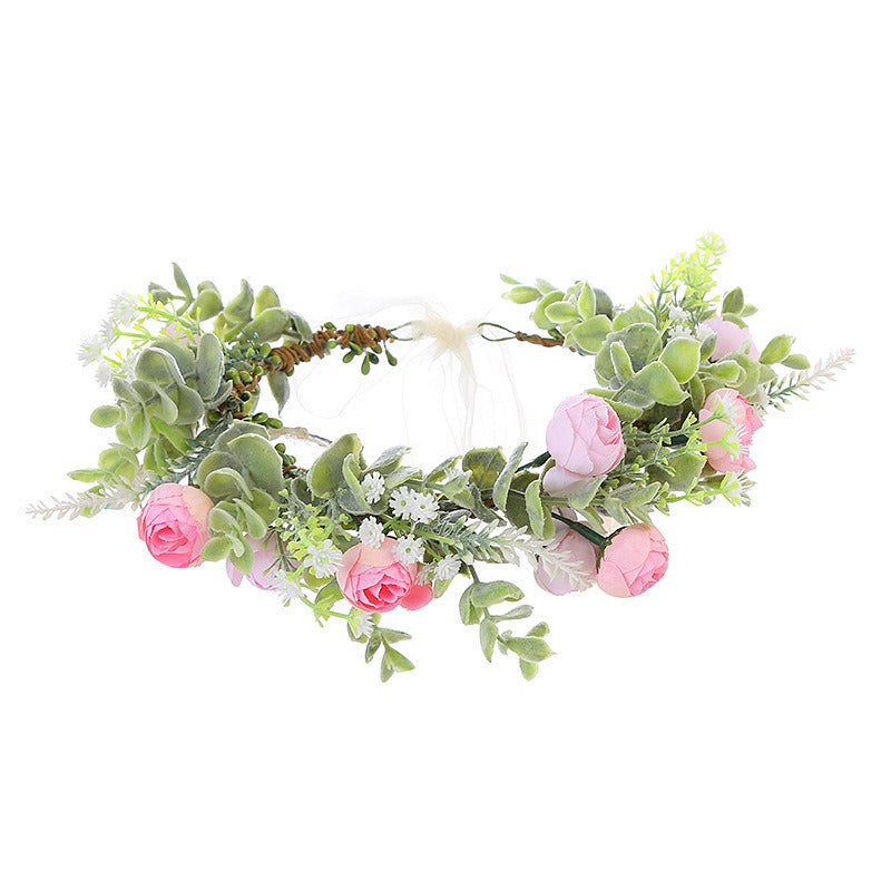 Elegant Forest Style Flower Wreath Headband