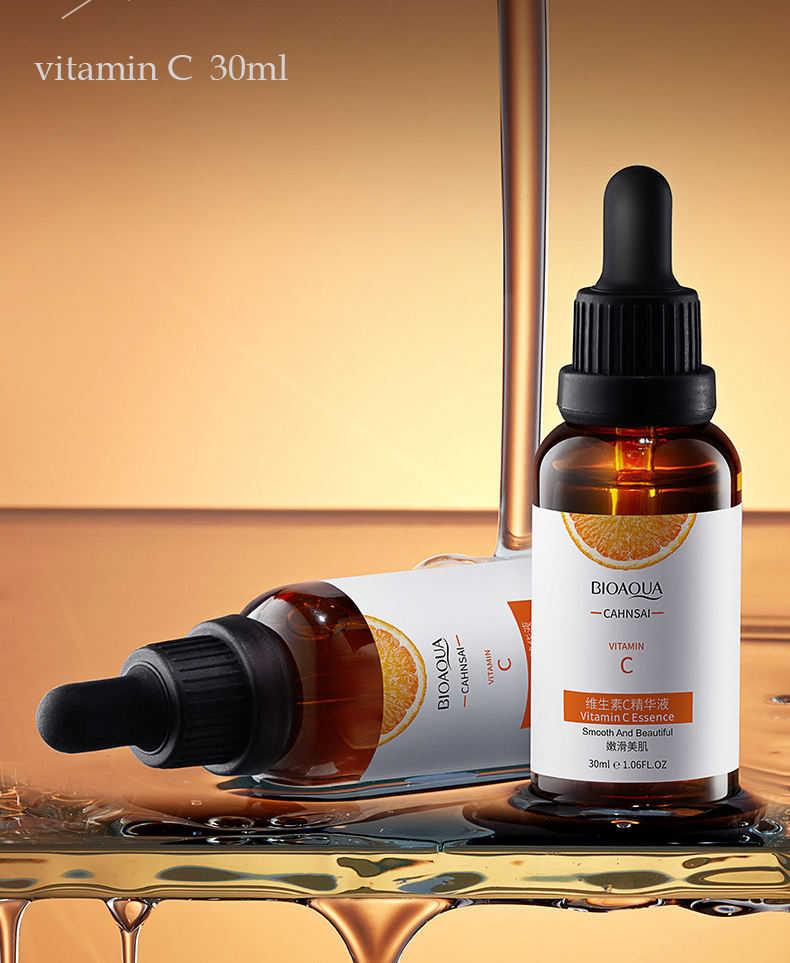 Boquanya Vitamin C essence Solution Moisturizing and staying up late for repairing, brightening skin tone, mild oil control esse - Korvel