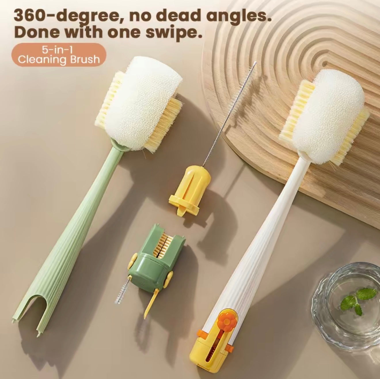Brosse 5-en-1 CleanMate pour un nettoyage sans effort