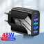 4USB+Type-C mobile phone charger PD18W 5-in-1 charging head 48W charger PD interface charger - Korvel