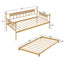 Elegant Golden Metal Daybed with Trundle - Twin Size