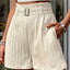 Perfee Textured High Waist Shorts with Pockets - Korvel