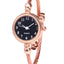 Women's Watches Bracelet Style Opening Simple Retro Art Fashion Watches Women's Fashion Quartz Watch Relogio Feminino（Rose gold belt） - Korvel