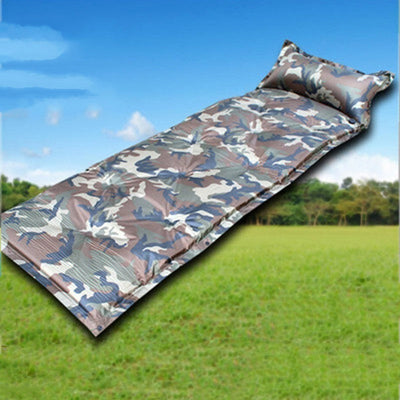 Camo Automatic Inflatable Cushion with Pillow for Camping