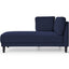 65" Mid-Century Modern Linen Fabric Corner Lounge Chair, Upholstered Indoor Chaise Lounge Solid Wood Sofa Bed for Bedroom - Korvel
