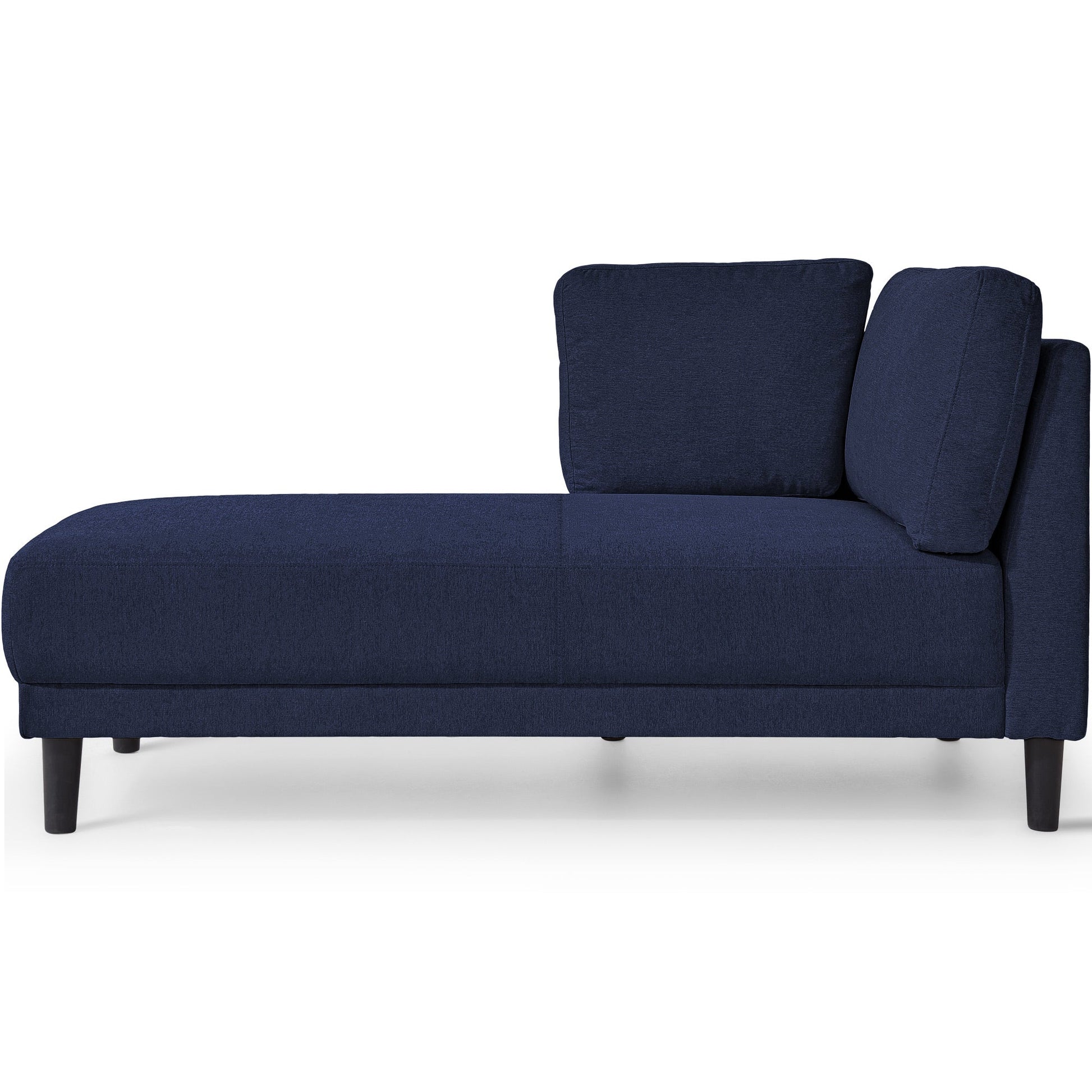 65" Mid-Century Modern Linen Fabric Corner Lounge Chair, Upholstered Indoor Chaise Lounge Solid Wood Sofa Bed for Bedroom - Korvel