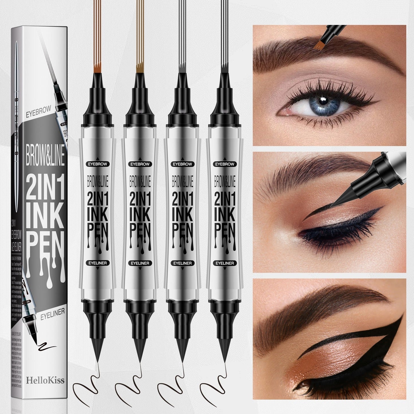 Crayon Eyeliner et Sourcils 2-en-1 Hellokiss