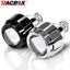 RACBOX 2Pcs 2.5 Inch Universal Bi Xenon HID Projector Lens Silver Black Shroud H1 Xenon LED Bulb H4 H7 Motorcycle Car Headlight - Korvel