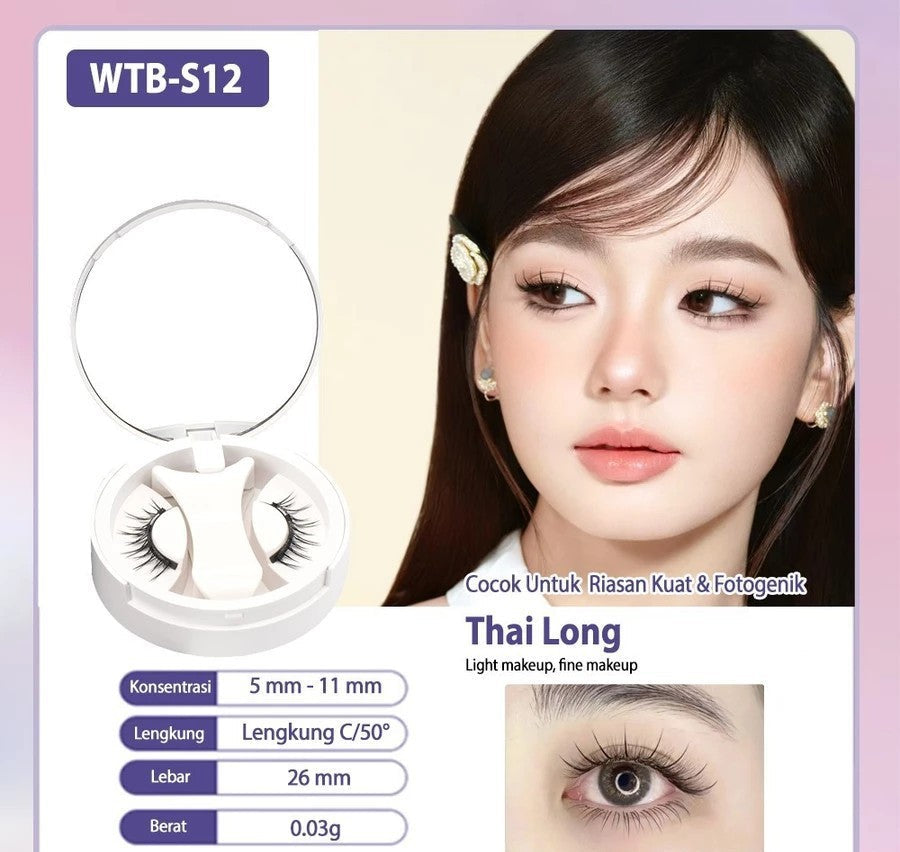 Natural Thick Portable Adhesive Free Magnetic Eyelashes