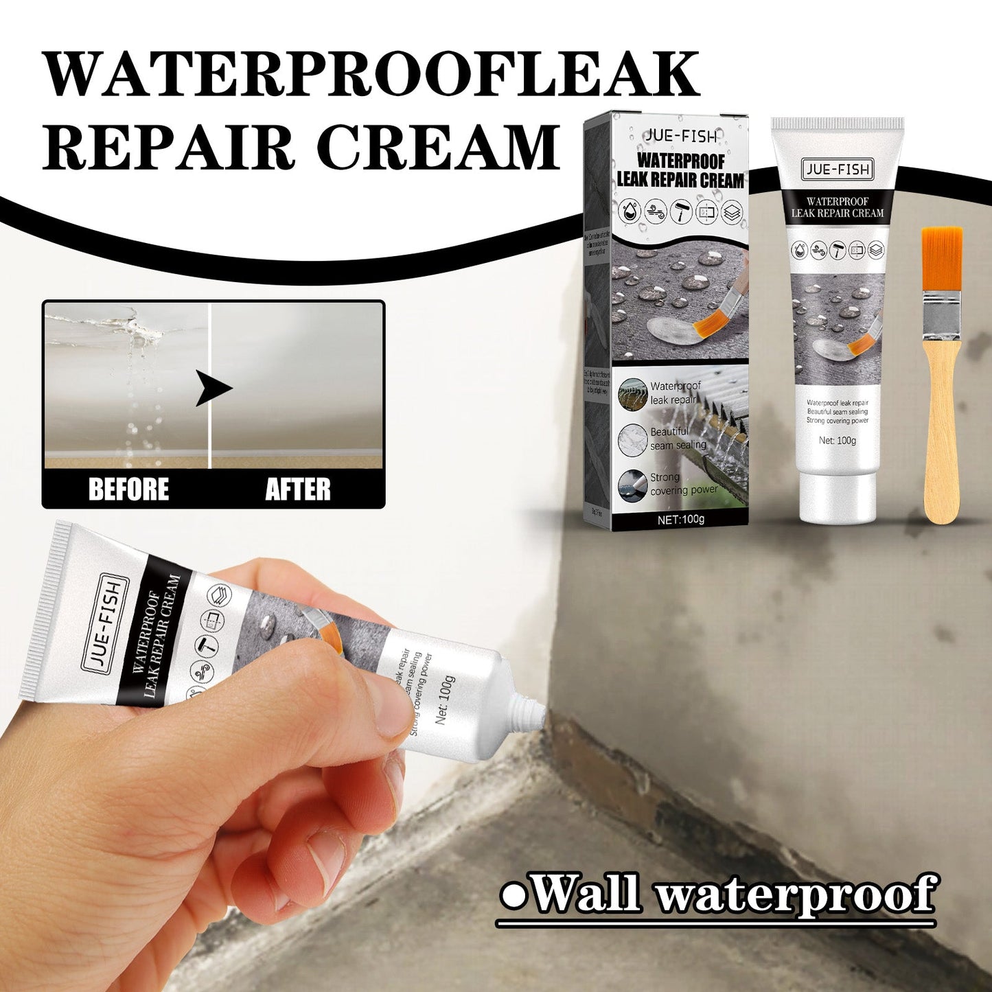Waterproof Repair Plaster, Wall Waterproof Repair Paint Repair Plaster - Korvel