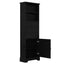 Elegant Black High Storage Cabinet with 3 Drawers