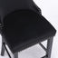 Elegant Black Velvet Wing Back Bar Stool Set of 2