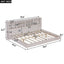 Full Size Daybed Frame with Storage Bookcases - White Oak