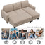[New]81" Reversible Sectional Couch with Storage Chaise L-Shaped Sofa for Apartment Sectional Set Warm Grey - Korvel