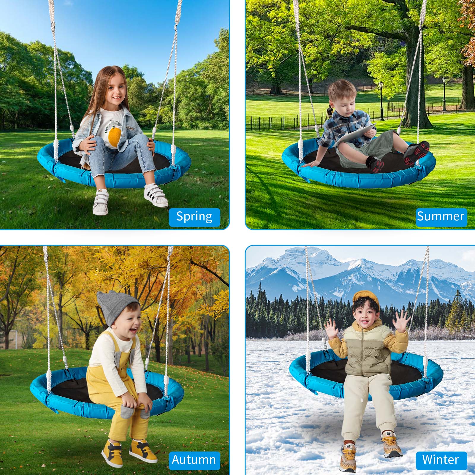 Metal Swing Stand With Saucer Outdoor Playground Metal Swing Set For Kids Outdoor Play Equipment - Korvel