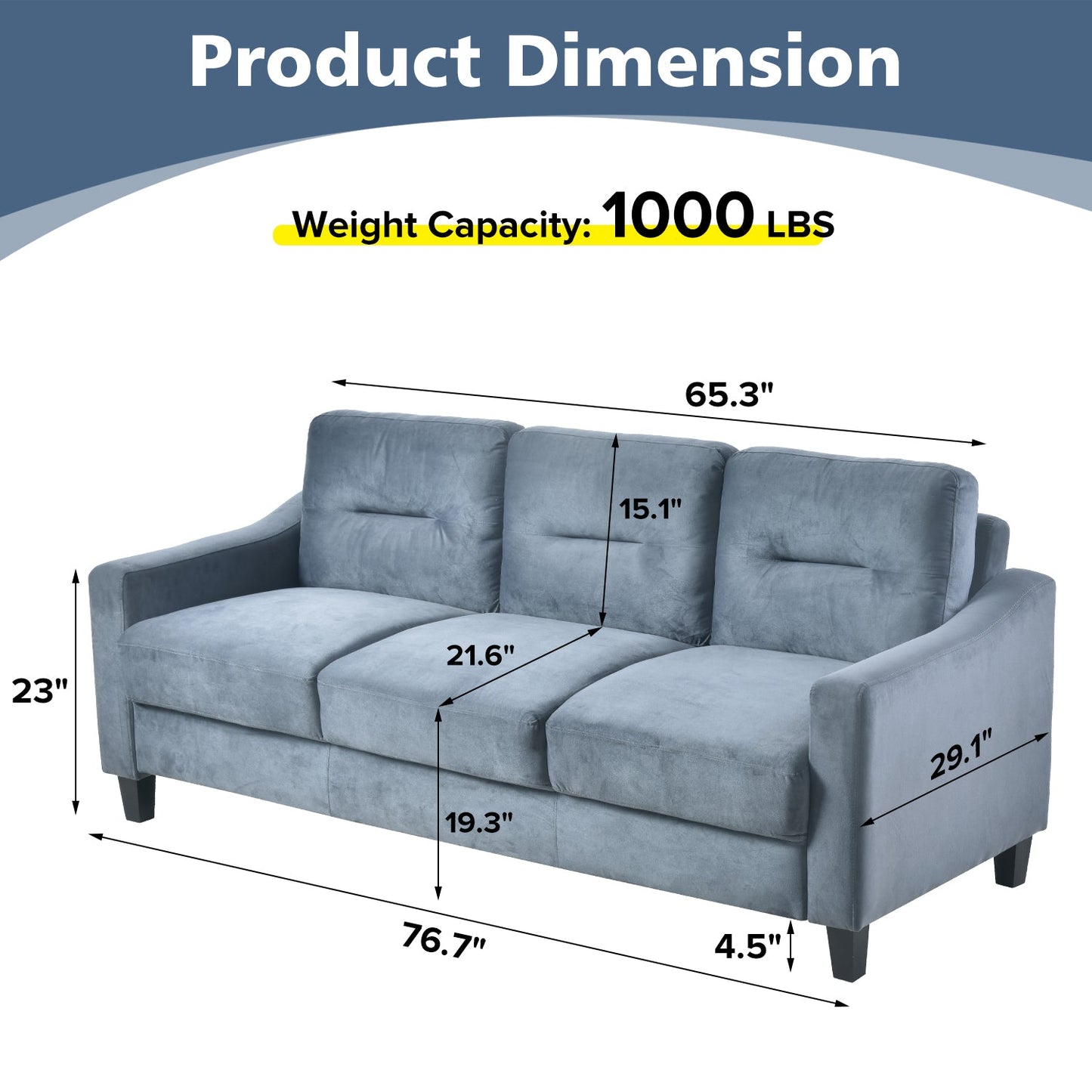 Premium Gray Chenille Sectional Sofa for Small Spaces