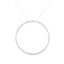 Collier Pendentif Ouvert en Cercle en Argent Sterling .925 avec Diamants de 5.0 Cttw