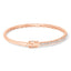 Bracelet jonc en or rose 14K avec diamants demi-éternité - 1,00 Cttw