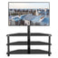 35.4 inch Black Multi-function TV Stand Height Adjustable Bracket Swivel 3-Tier - Korvel