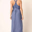 Robe maxi chic à dos croisé et ceinture pour femmes