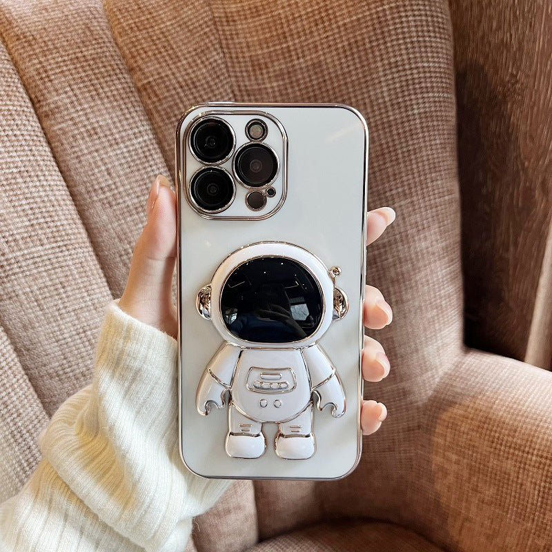 Funda con soporte astronauta 6D para iPhone 13 Pro Max con película para lente
