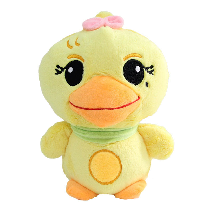 Dulces Muñecos de Peluche Pato Amarillo y Conejo Púrpura
