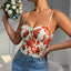 Strap print one-piece summer sexy jumpsuit interior - Korvel