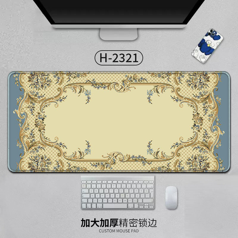 Large Persian Mouse Pad Office Carpet MousePad Natural Rubber Lockedge Anti Slip Desk Mat Laptop Office Game Accessories Pad - Korvel