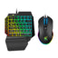 Free Wolf T1 One handed Keyboard and Mouse Set Throne Mechanical Touch Keyboard and Mouse Set - Korvel