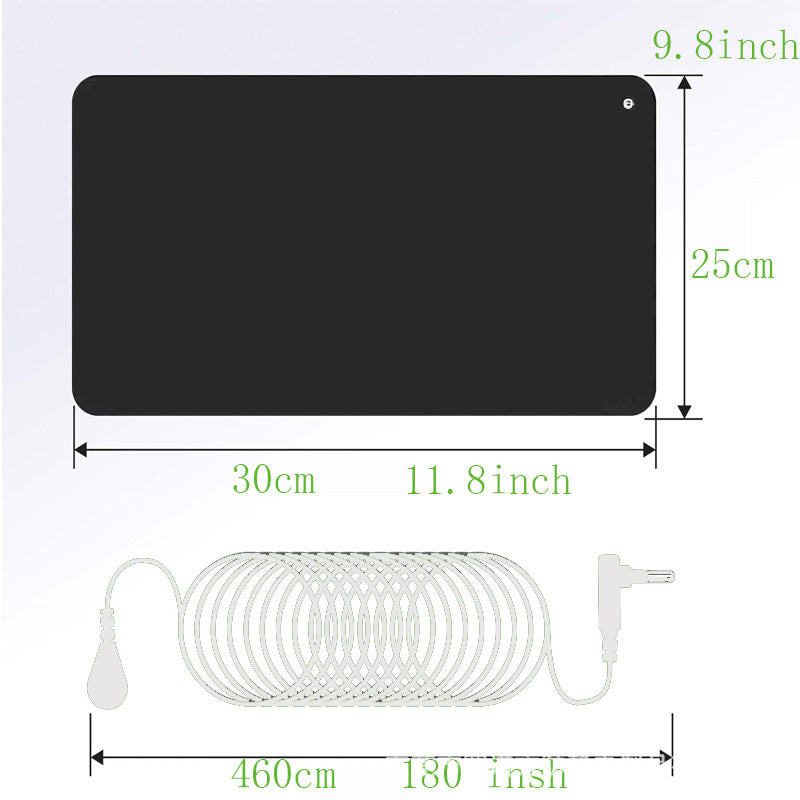 Zen Rhyme Mouse Anti-Static Grounding Wire Yoga Mat  Gym Meditation Fitness Workout Gymnastics 40x60CM  Rubber Sole - Korvel