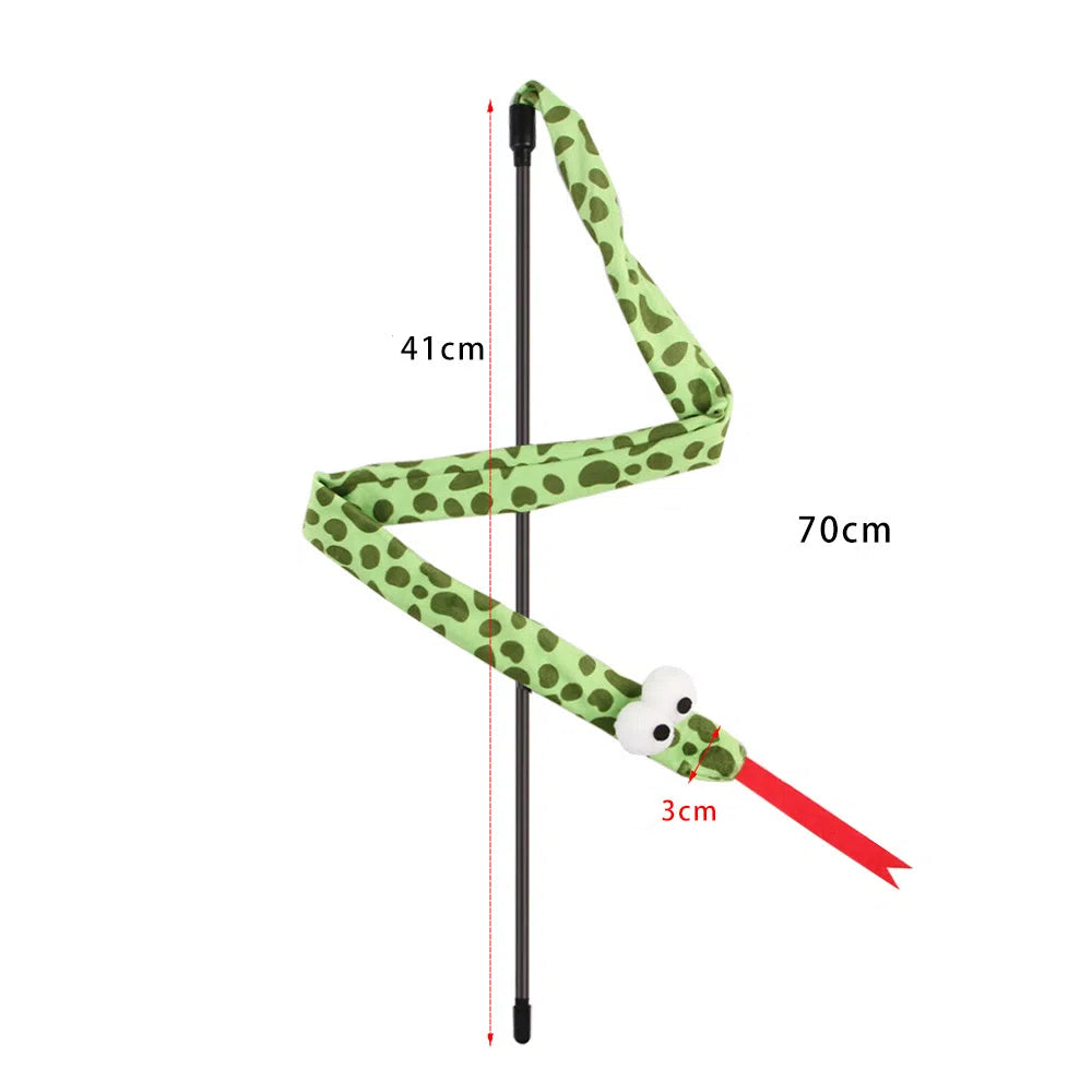 Suction cup cat toy stick that can be attached and held with steel wire multi head interchangeable cat toy and pet supplies - Korvel