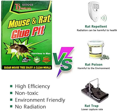 3-15pcs Mouse Board Sticky Mice Glue Trap High Effective Rodent Rat Bugs Catcher Pest Control Reject Non-toxic Eco-Friendly - Korvel
