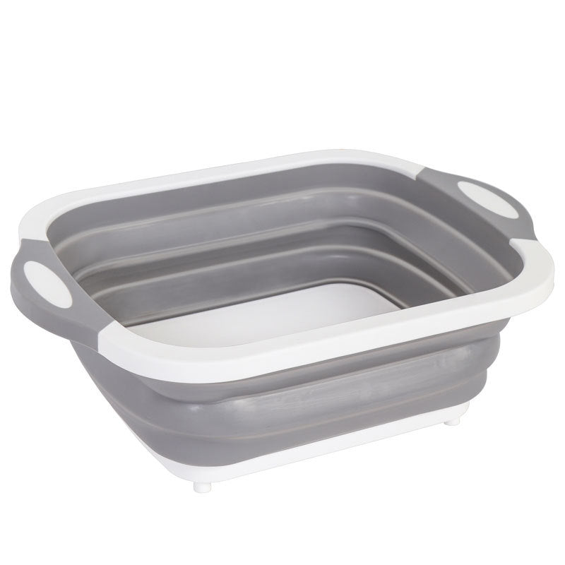 Household Multifunctional Folding Chopping Board Household Japanese Folding Board 3 In 1 All Vegetable Washing Storage - Korvel