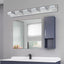 Applique de miroir LED moderne à 6 lumières en chrome